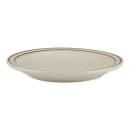 Libbey DSD-6 6 1/2" Round Desert Sand Plate - Speckled, (2) Brown Bands thumbnail 2