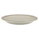 Libbey DSD-7 7 1/4" Round Desert Sand Plate - Speckled, (2) Brown Bands thumbnail 2