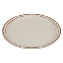 Libbey DSD-8 9" Round Desert Sand Plate - Speckled, (2) Brown Bands thumbnail 3