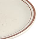 Libbey DSD-9 9 1/2" Round Desert Sand Plate - Speckled, (2) Brown Bands thumbnail 5