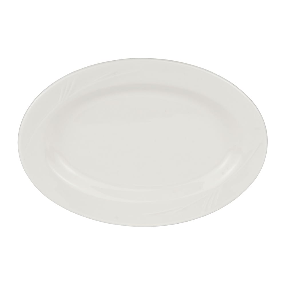 Libbey END-34 13 1/2" Oval Porcelain Platter, Endurance