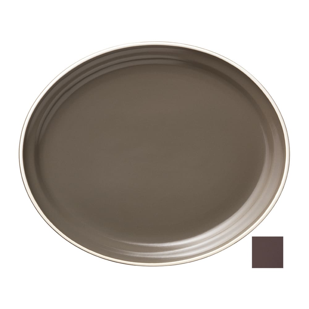 Libbey ENG-8-M 12 3/16" x 10 1/8" Oval Englewood Platter - Porcelain, Mulberry