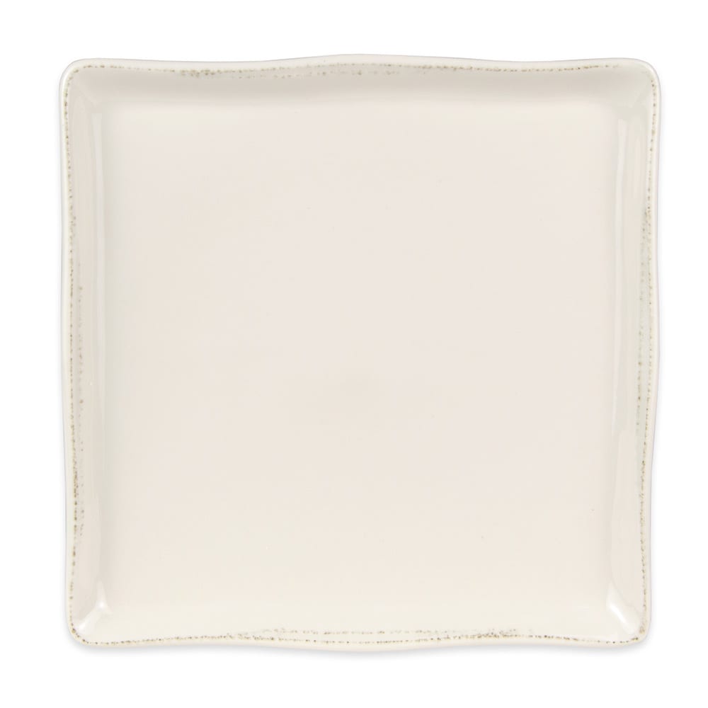Libbey FH-1010 10" Square Farmhouse Tray - Porcelain, Cream White