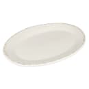 Libbey FH-508 12 1/2" x 9" Oval Farmhouse Platter - Porcelain, Cream White thumbnail 3