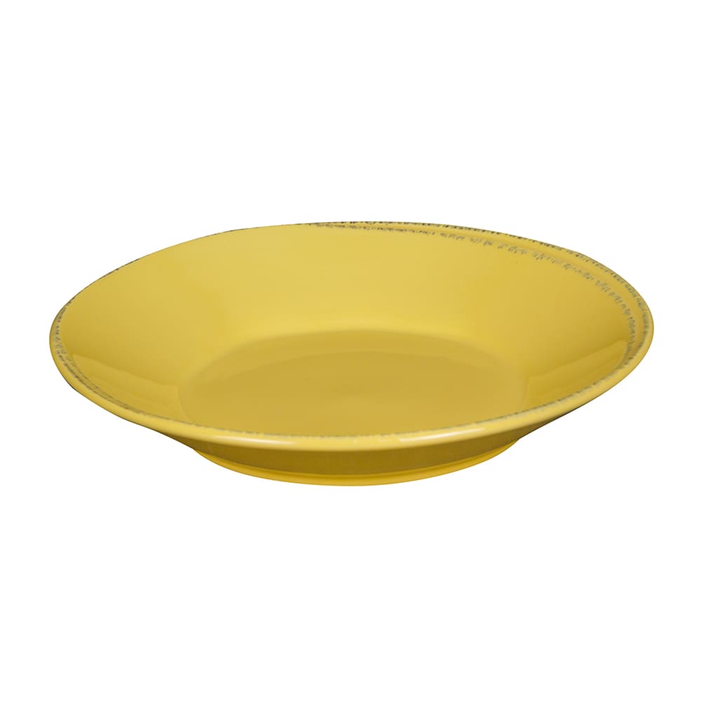 Libbey FH-514B 27 oz Round Farmhouse Soup Bowl - Porcelain, Butter Yellow