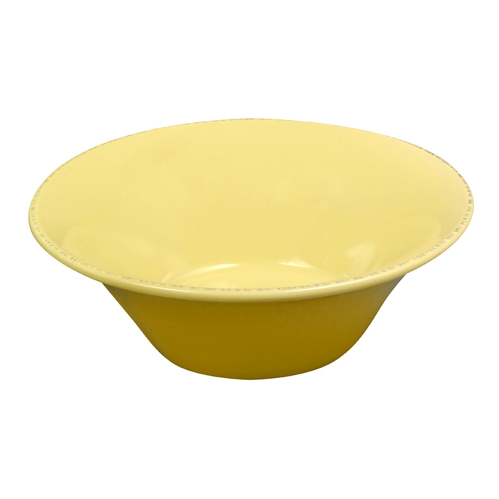 Libbey FH-515B 20 oz Round Farmhouse Soup Bowl - Porcelain, Butter Yellow