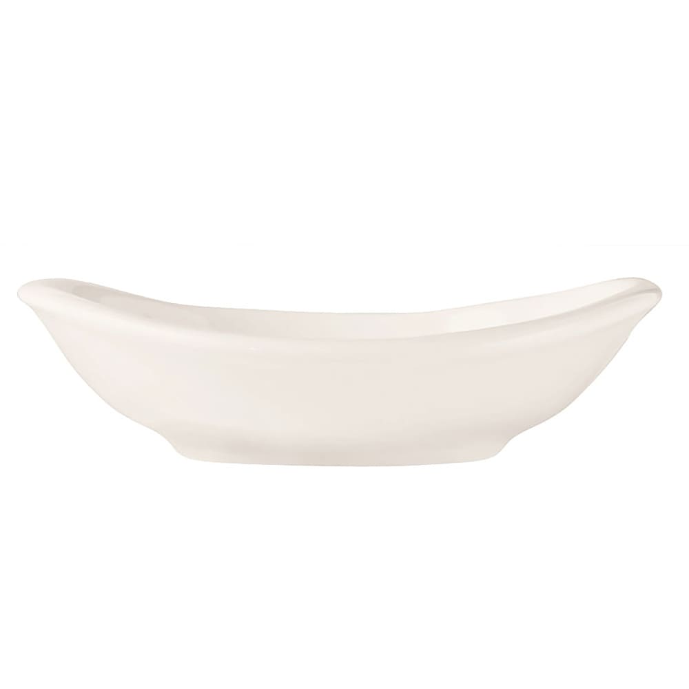Libbey INF-050 4 oz Oval Porcelain Fruit Bowl, Bright White, Infinity