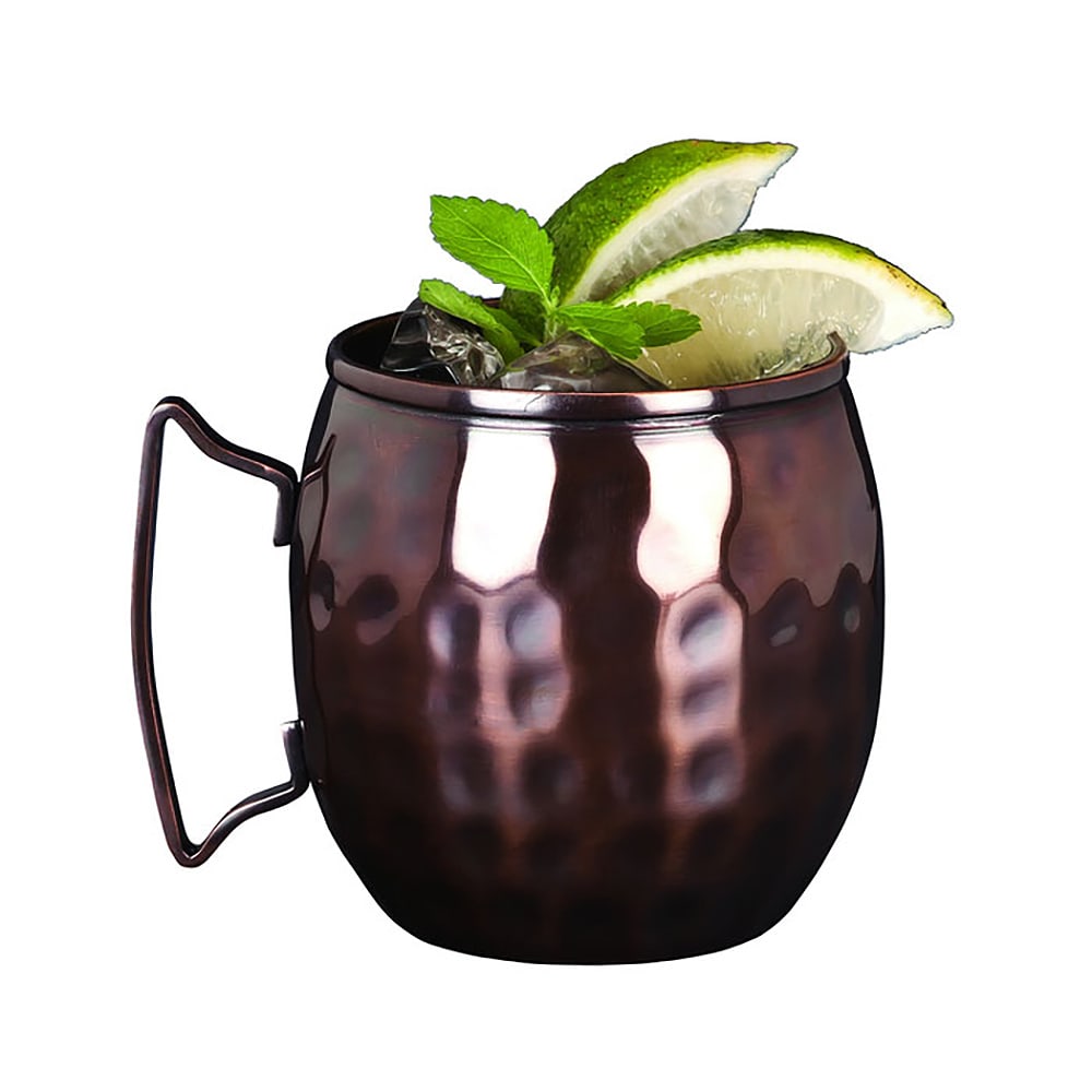 Libbey MM-100 14 oz Moscow Mule Mug - Hammered Finish, Short, Copper