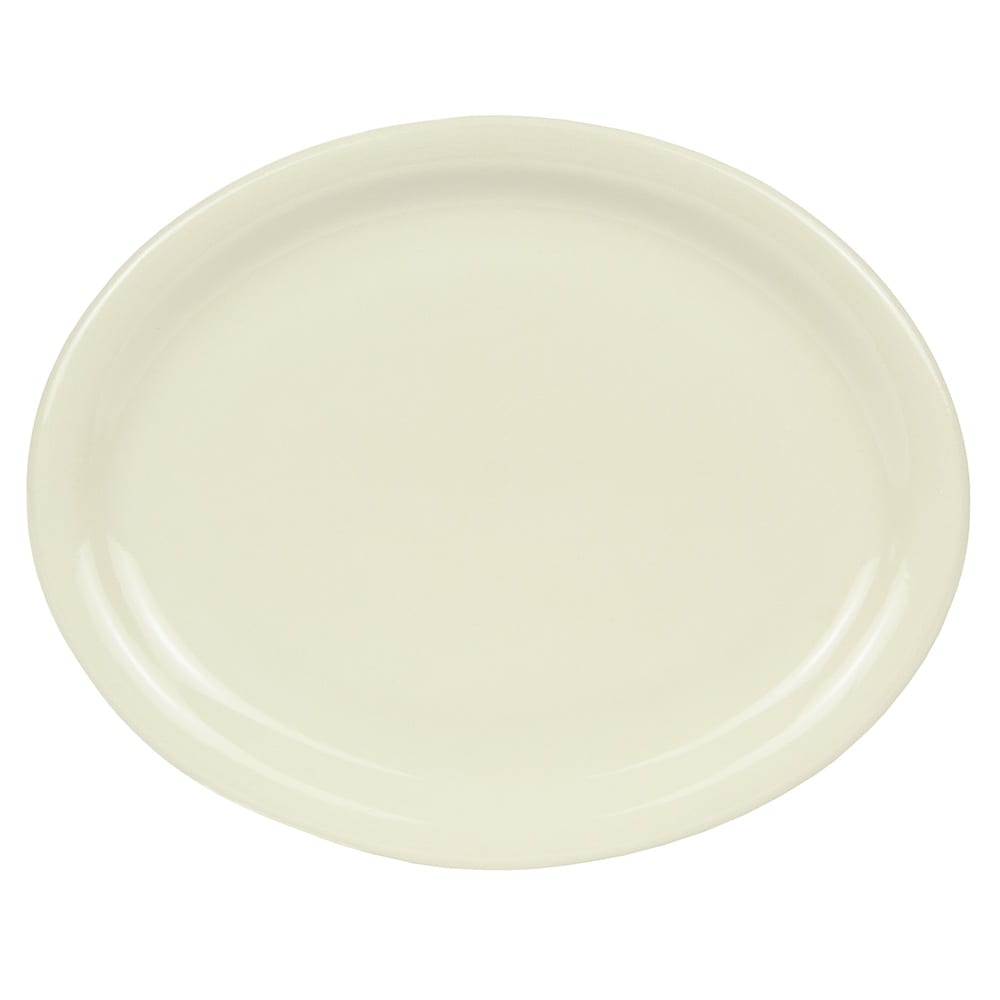 Libbey NR-13 11 1/2" Platter w/ Narrow Rim, Cream White, Kingsmen White