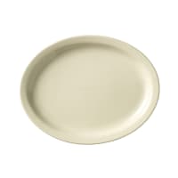 Libbey NR-14 13 1/4" Oval Platter w/ Narrow Rim, Cream White, Kingsmen White thumbnail 2