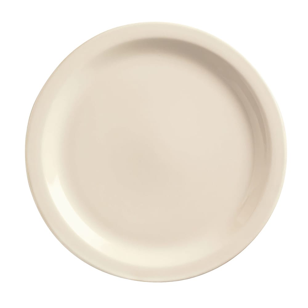 Libbey NR-8 9" Round Narrow Rim Plate - Stoneware, Kingsmen White