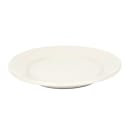 Libbey PWC-31 6 1/4" Round Rolled Edge Plate - Stoneware, Princess White thumbnail 2