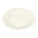 Libbey PWC-31 6 1/4" Round Rolled Edge Plate - Stoneware, Princess White thumbnail 4