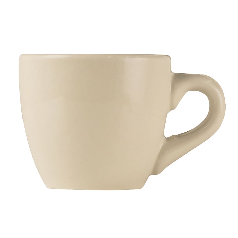 Libbey PWC-35 Cream White Rolled Edge Demitasse Cup, Princess White, Round