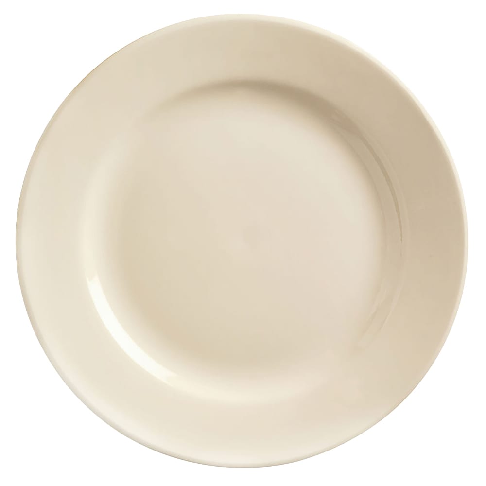 Libbey PWC-8 9" Round Rolled Edge Plate - Stoneware, Princess White