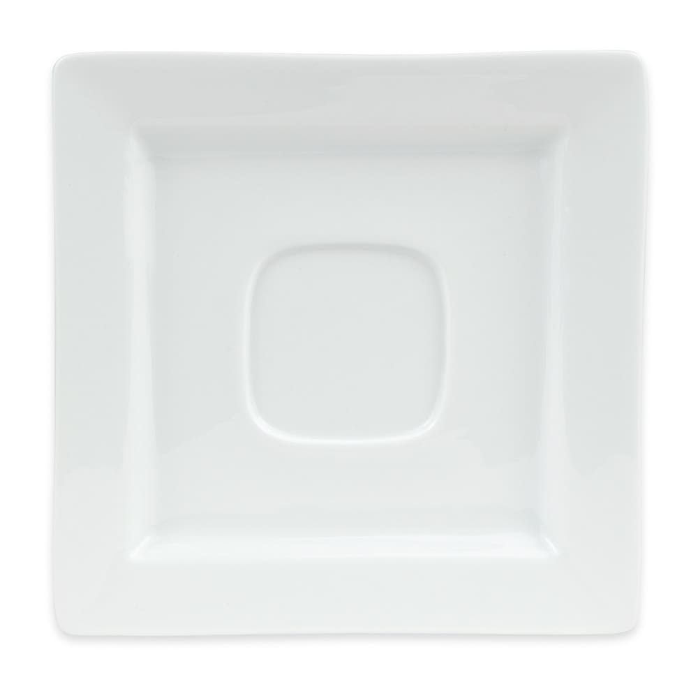 Libbey SL-2 5 7/8" Square Saucer - Well Ring, Porcelain, Slate