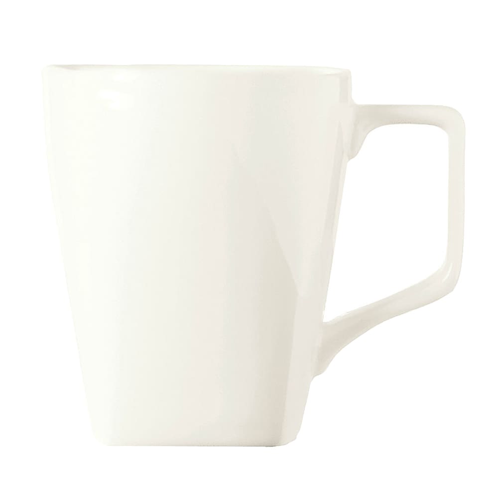 Libbey SL-36 4 1/4" Mug - 12 1/4 oz, Squared, Porcelain, Ultra Bright White, Slate