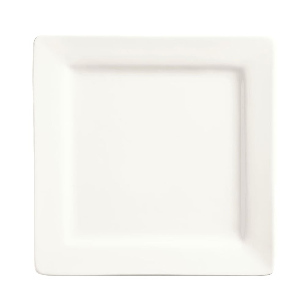 Libbey SL-6 6 1/4" Square Plate - Porcelain, Slate