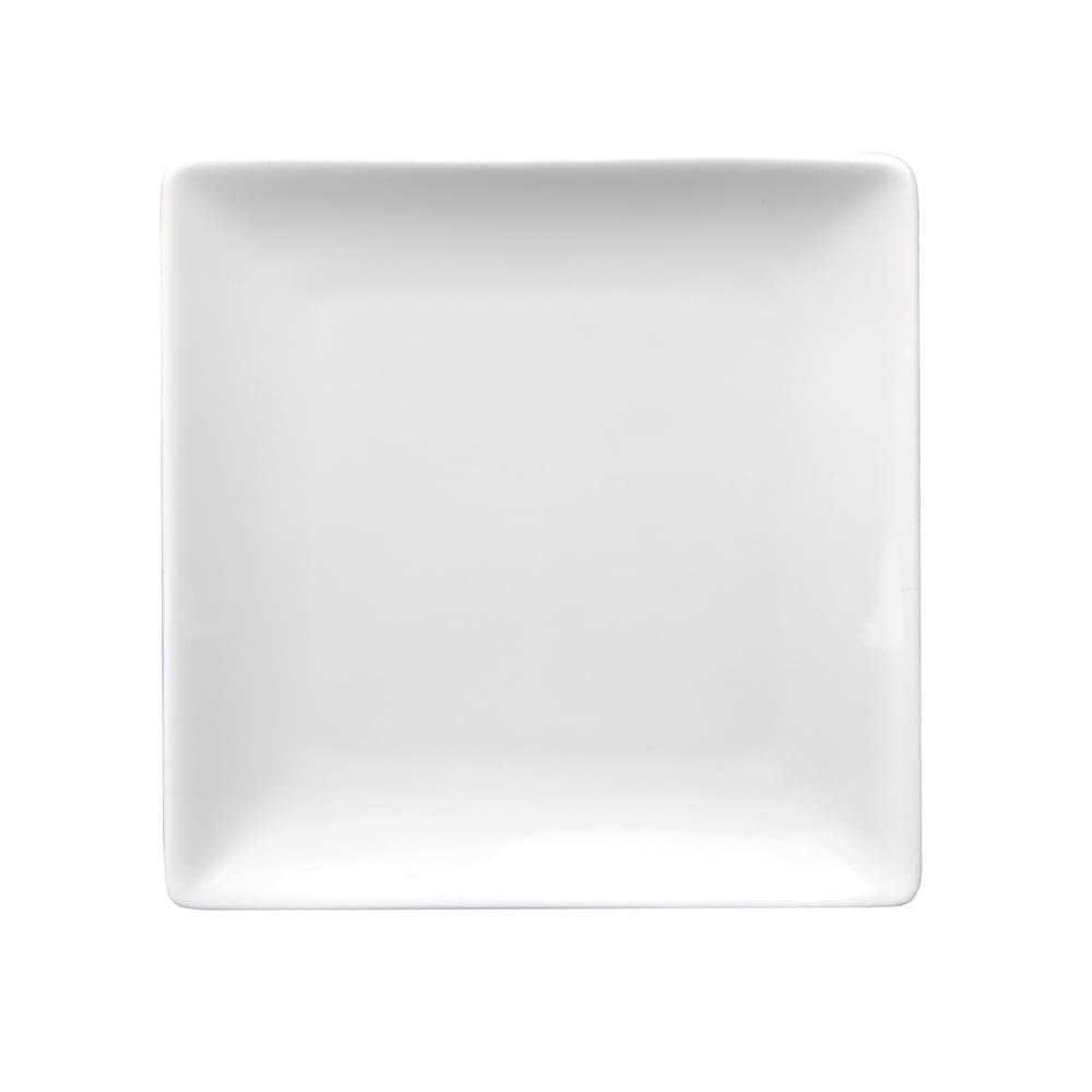 Libbey SL-6C 6 1/4" Square Coupe Plate -  Ultra Bright White, Slate