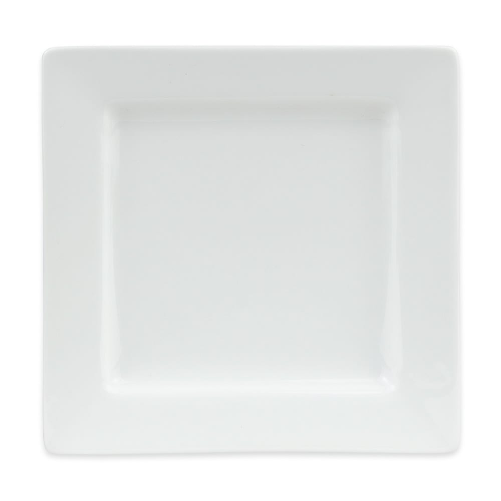 Libbey SL-7 7 1/4" Square Porcelain Plate, Slate