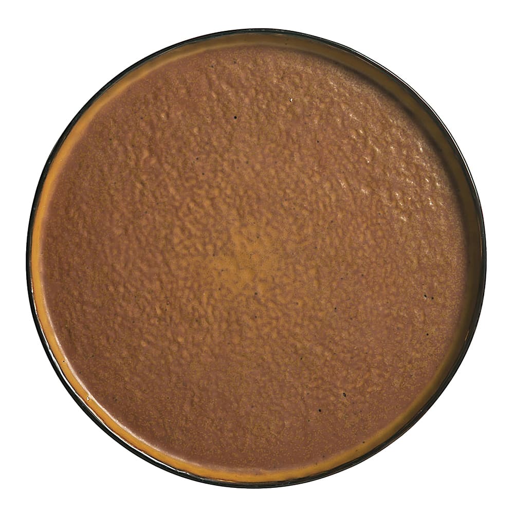 Libbey STB-10 10 3/4" Round Los Ranchos Ceramic Tray - Brown