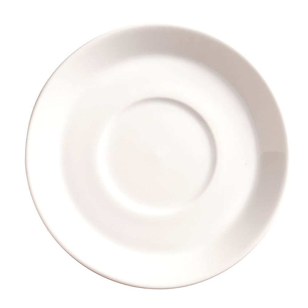 Libbey SYW-5 4 3/4" Round Espresso Saucer - Ultra Bright White