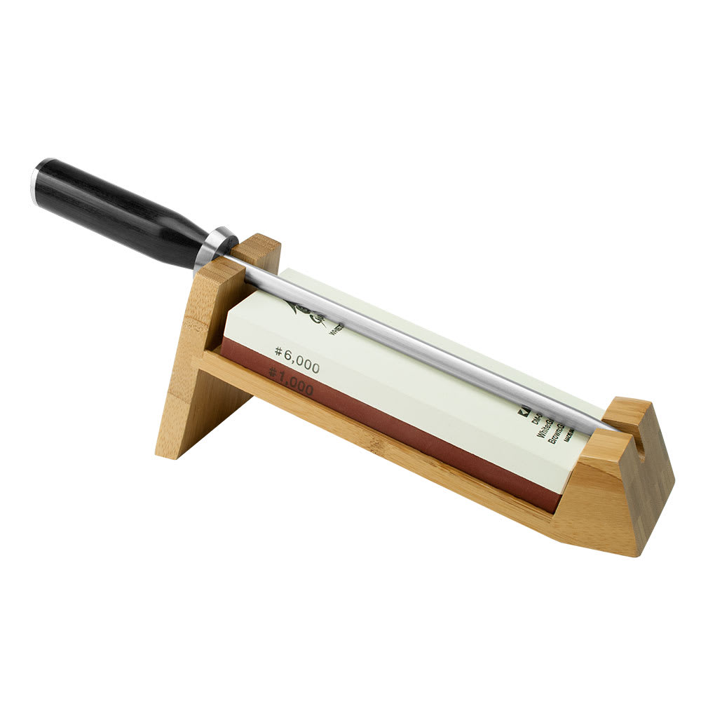 Shun Three Piece Sharpening System w/ Whetstone, Honing Steel & Angled Stand (DM0610)