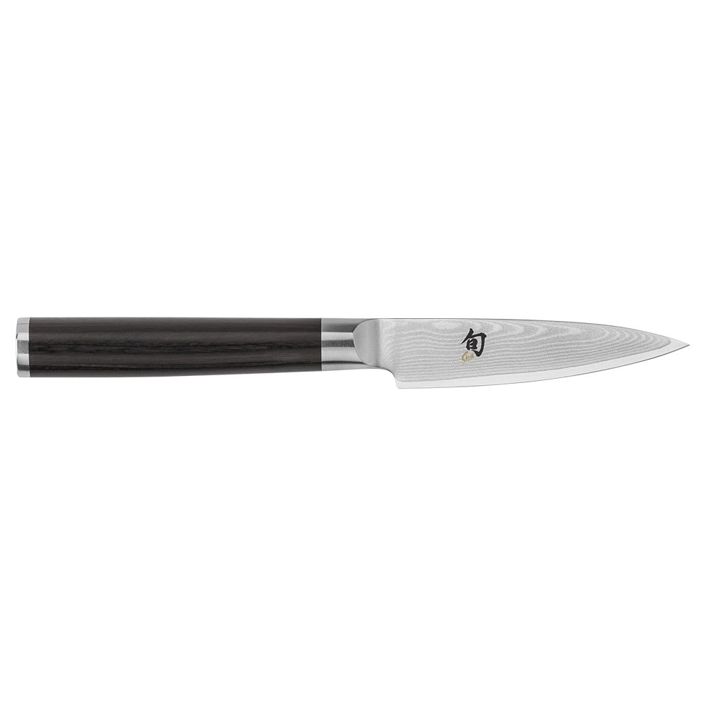 Shun Shun Classics Paring Knife, 3 1/2" Blade, D Shaped PakkaWood Handle (DM0700)