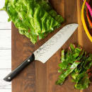 Kai 7" Santoku Knife w/ Black POM Handle, Stainless Steel Blade (HT7064) thumbnail 4