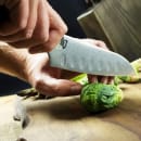 Shun 5 1/2" Santoku Knife w/ High Carbon Steel Blade & Wood Handle (SWT0727) thumbnail 5