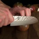 Shun Lite & Small Santoku Knife, 5 1/2" Hammered Blade w/ Walnut Handle (TDM0727) thumbnail 7