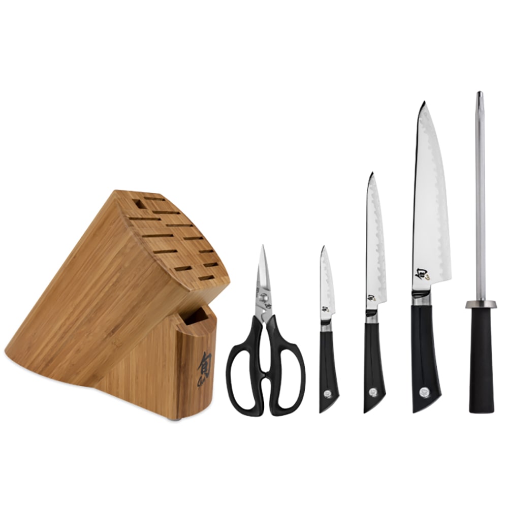 Shun 6 Piece Sora Knife Set w/ Wooden Block (VBS0600)