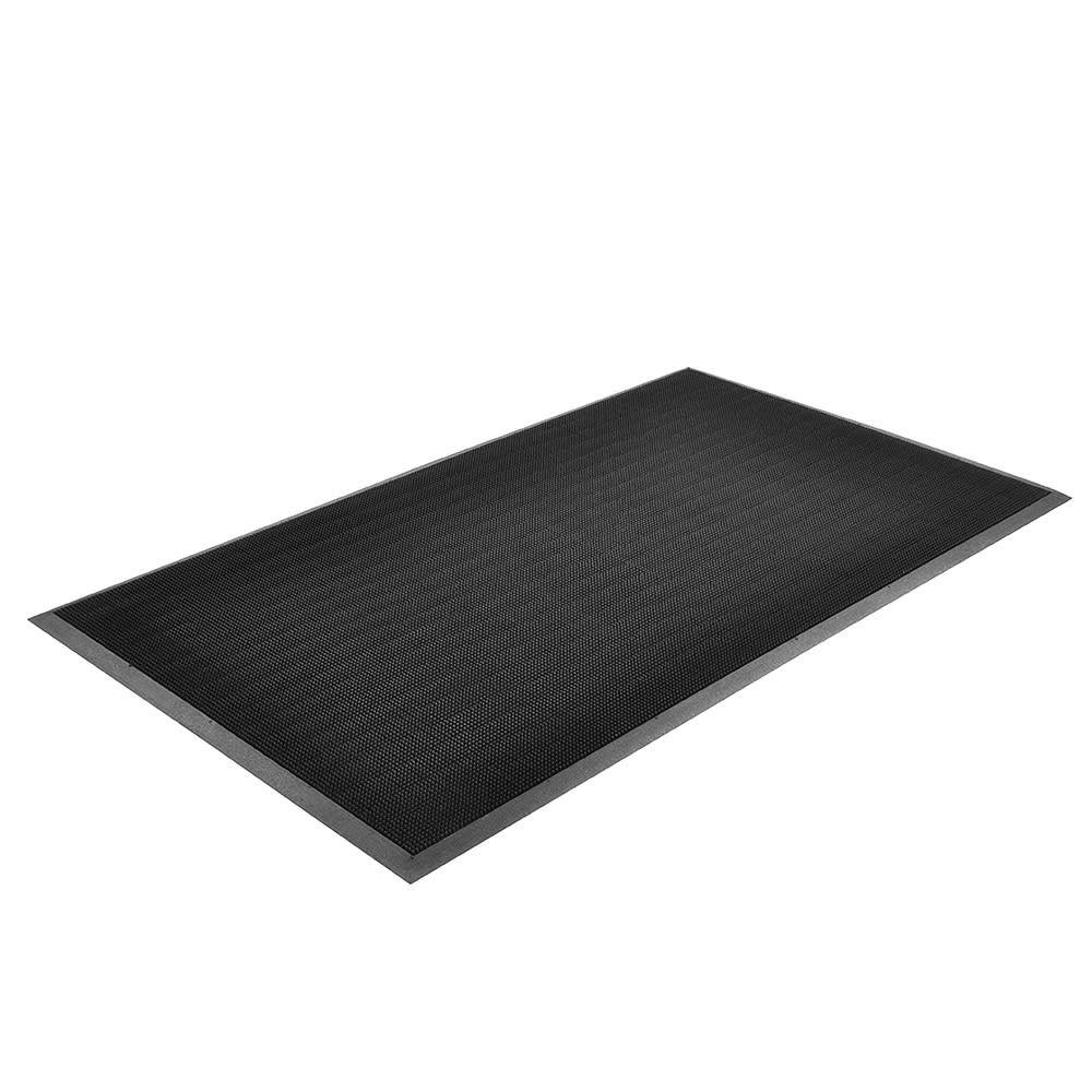 NoTrax T28S2432BL Finger Scrape Entrance Floor Mat, 2' x 2 33/50', 3/8" Thick, Black