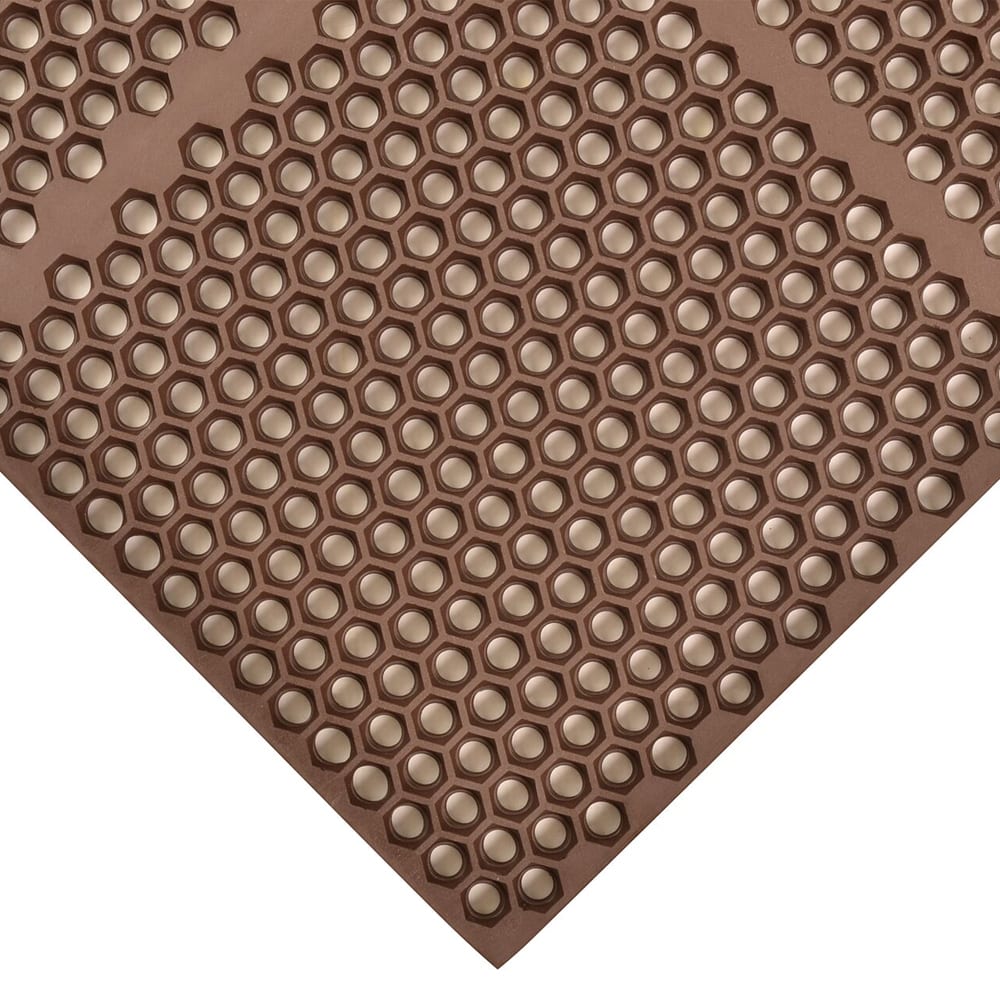 NoTrax T15S0036BR Optimat Grease-Resistant Floor Mat, 3' x 6', 1/2" Thick, Brown