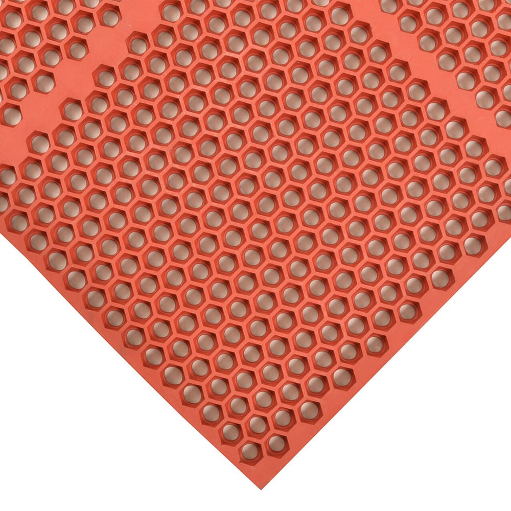 NoTrax T15S0034RD Optimat Grease-Proof Floor Mat, 3' x 4', 1/2" Thick, Red