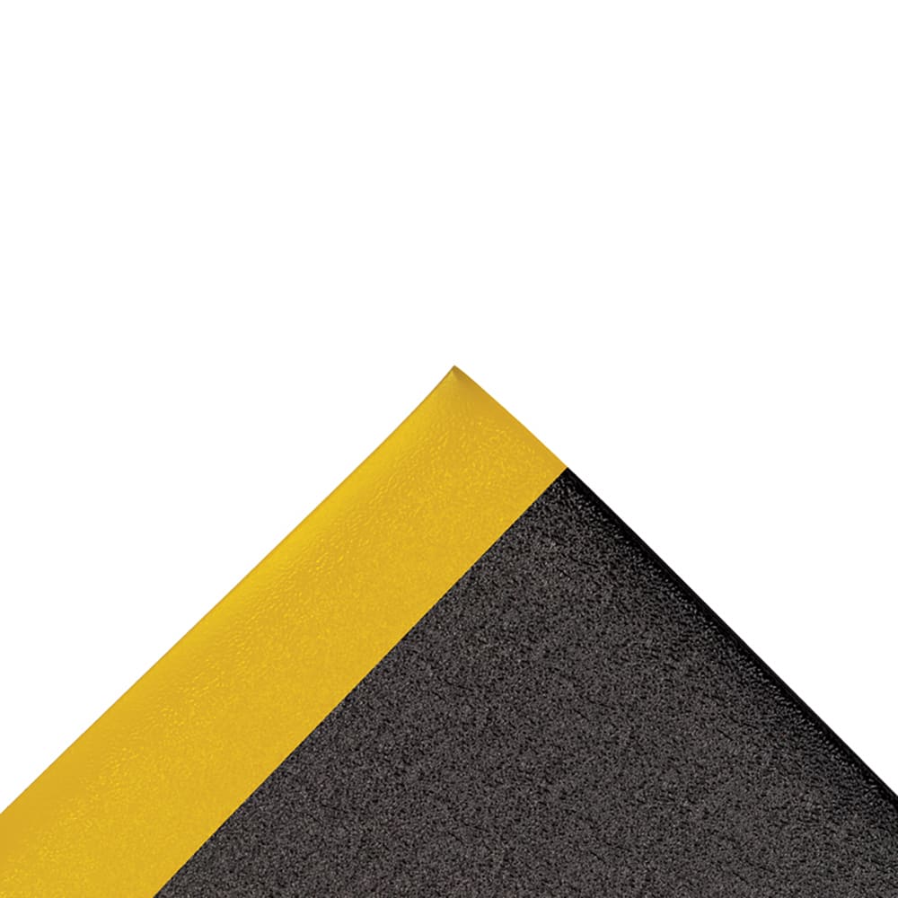 NoTrax 411R0448BY Sof-Tred™ Anti-Fatigue Floor Mat - 4' x 60', 9/16" Thick, Black/Yellow