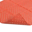 NoTrax T23S0034RD Mult-Mat II Reversible Oil Resistant Floor Mat, 3' x 4', 3/8" Thick, Red thumbnail 3