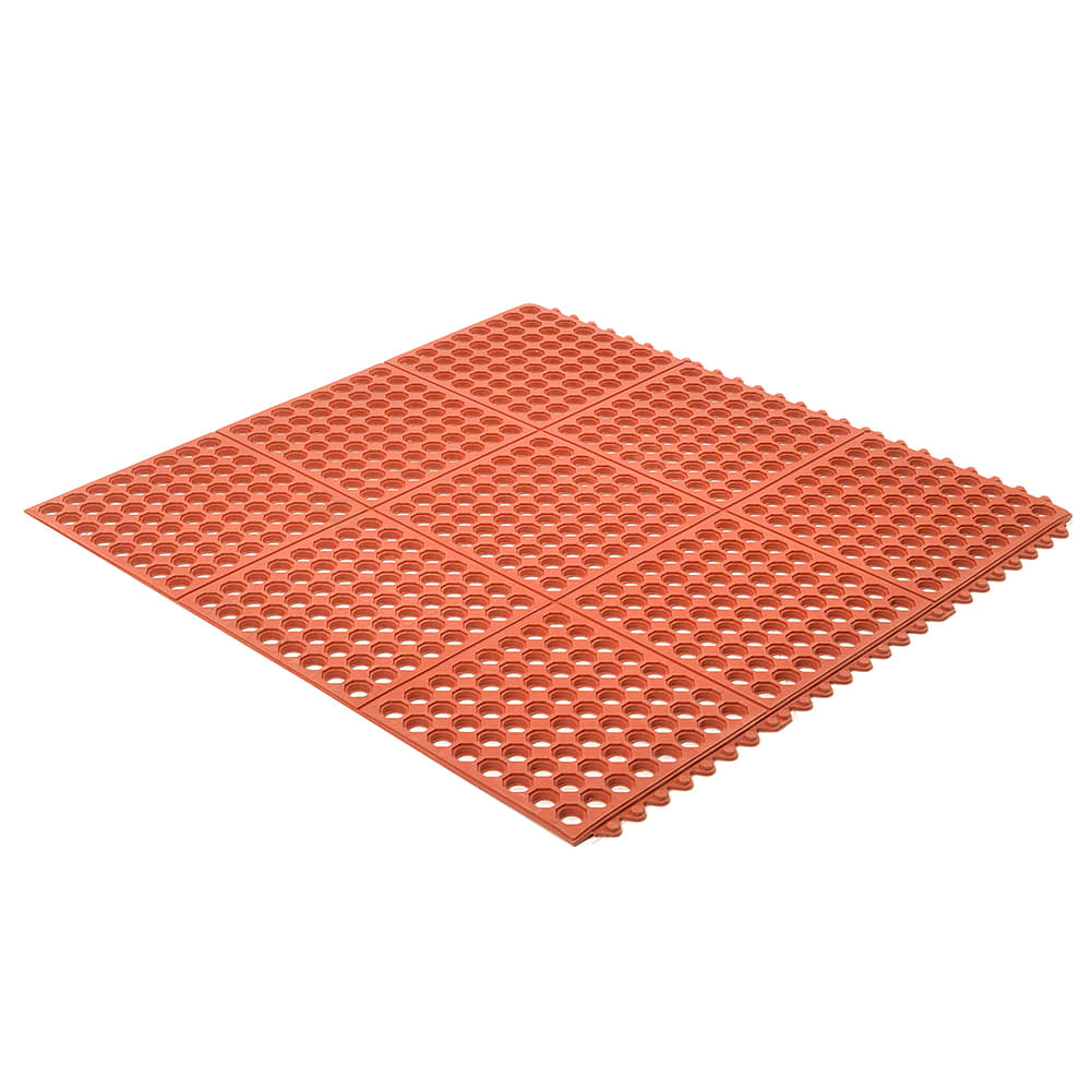 NoTrax 501S0033RD Ultra Mat Grease-Resistant Floor Mat, 3' x 3', 1/2" Thick, Red
