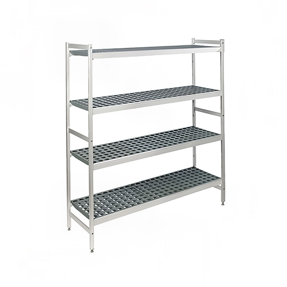 Fermod 4R47A71 42" NSF 4-Tier Polymer Shelf Kit - Fermostock®, 14"W, 71"H
