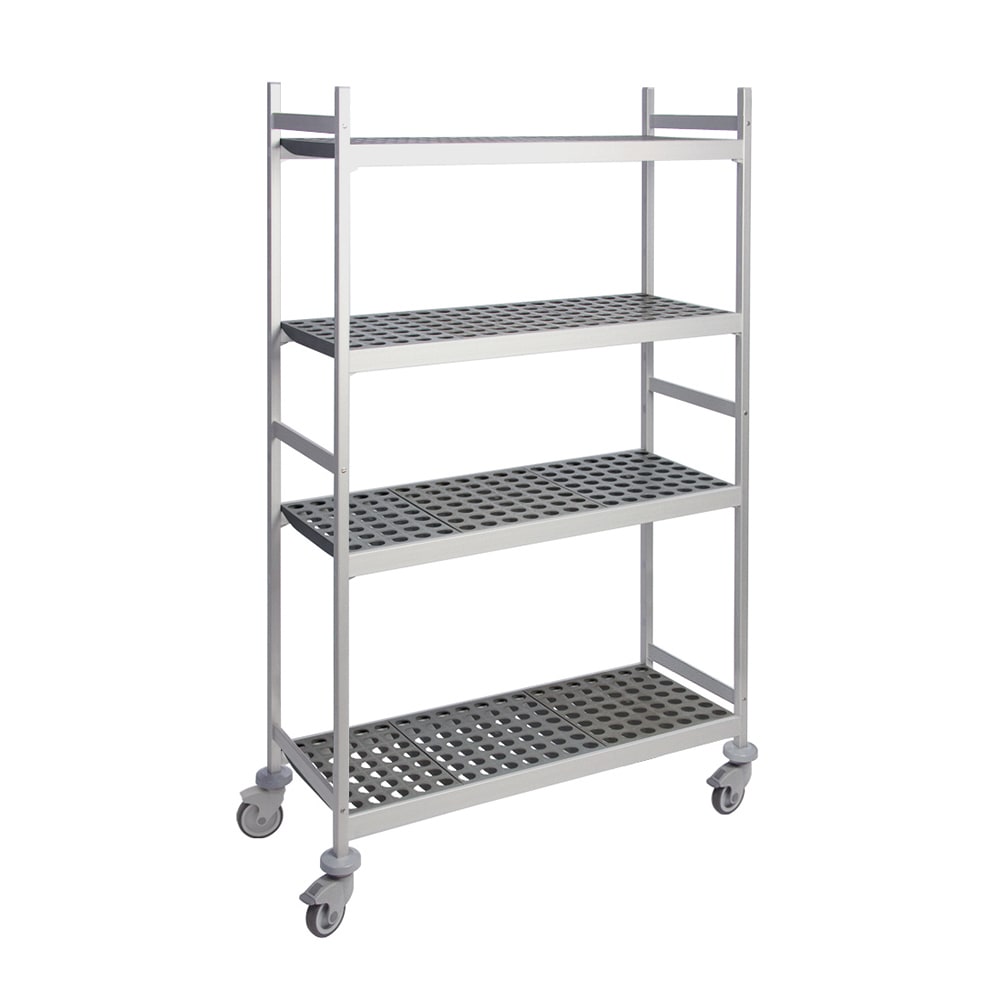 Fermod 4R47C71M 47" NSF 4-Tier Polymer Shelf Kit - Fermostock®, Mobile, 22"W, 71"H