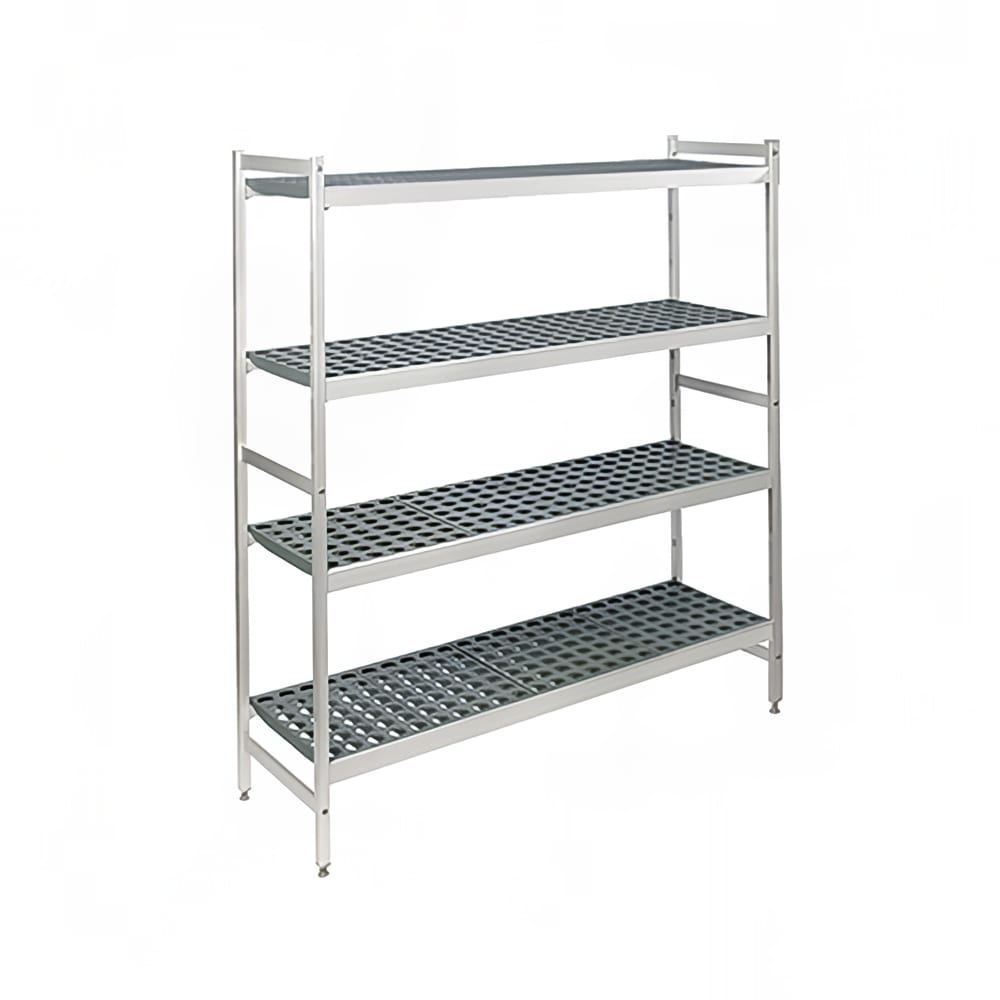 Fermod 4R59B71 59" NSF 4-Tier Polymer Shelf Kit - Fermostock®, 18"W, 71"H