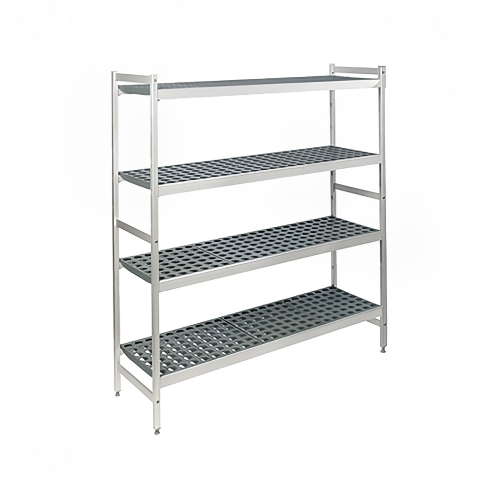 Fermod 4R59C71 59" NSF 4-Tier Polymer Shelf Kit - Fermostock®, 22"W, 71"H