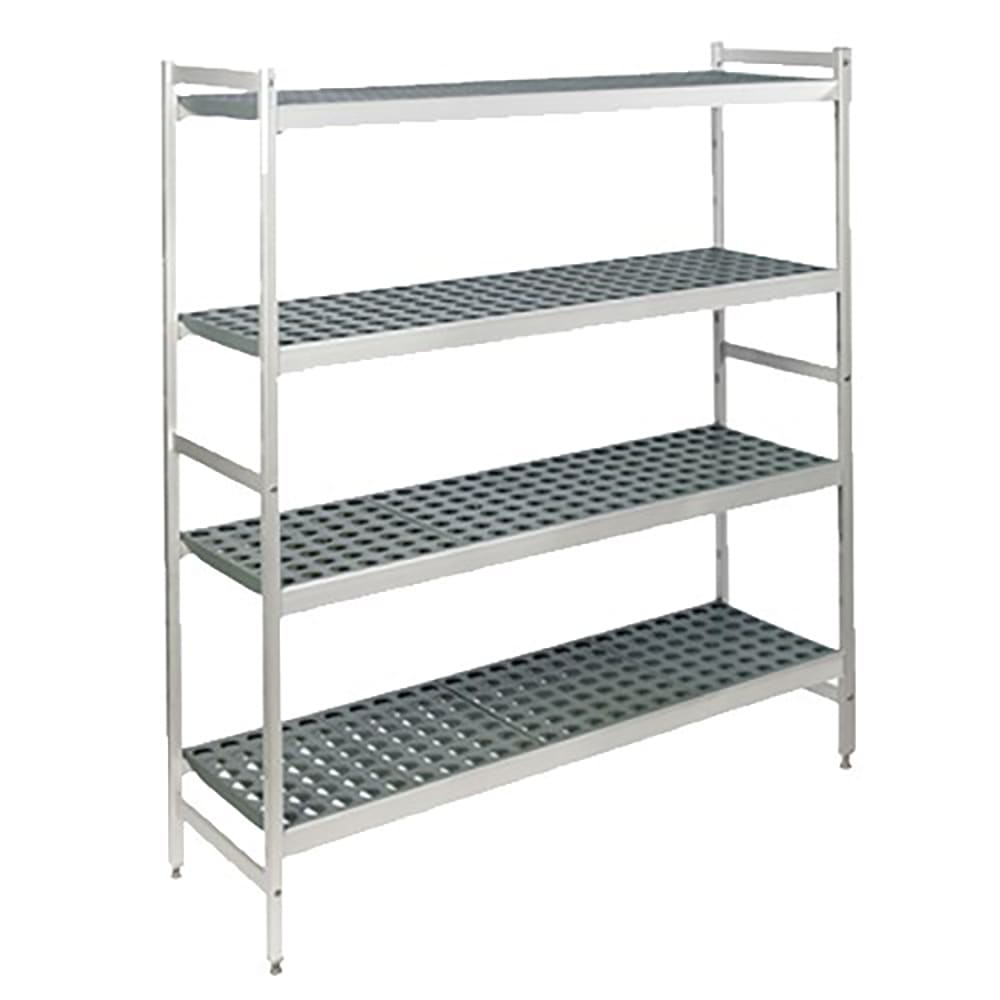 Fermod 4R68A71 68" NSF 4-Tier Polymer Shelf Kit - Fermostock®, 14"W, 71"H