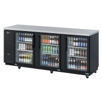 Perlick BBS84-SG-L-STK 84" Bar Refrigerator - 3 Swinging Glass Doors, Stainless, 120v thumbnail 2