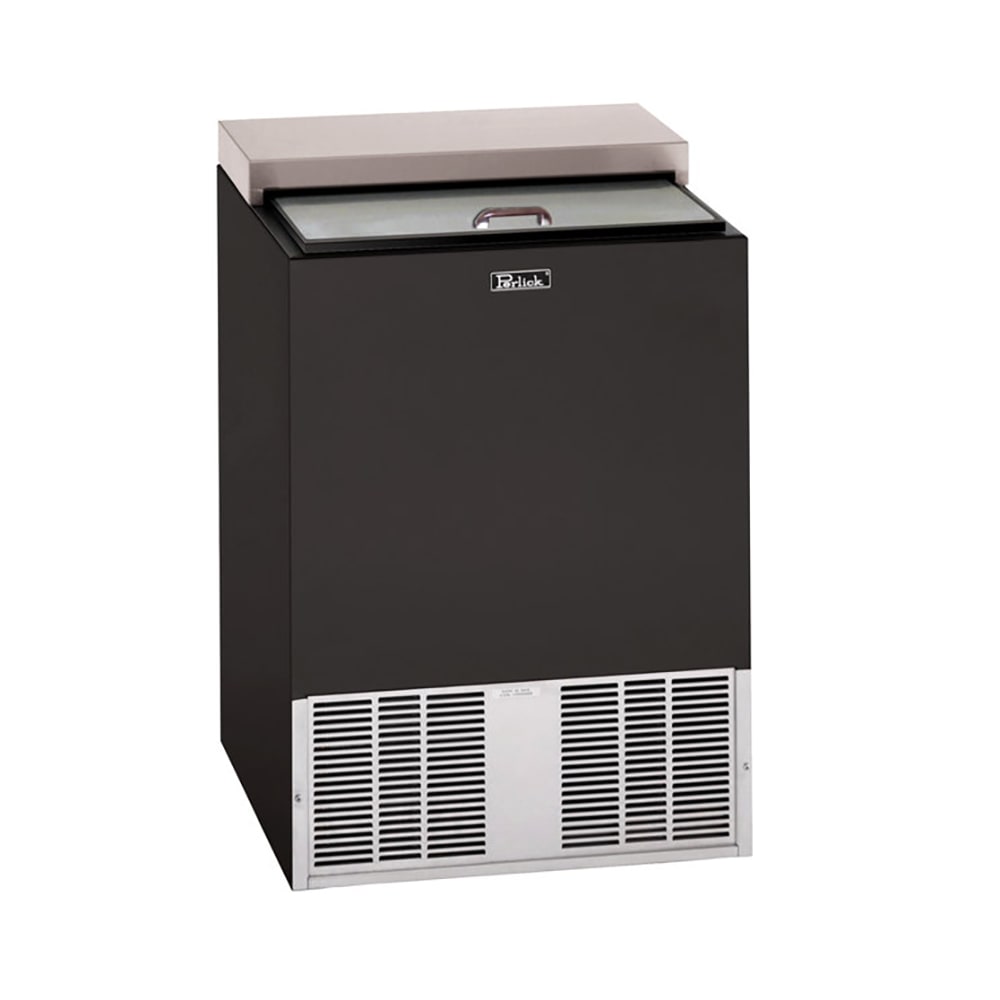 Perlick BC24RT-3 24" Forced Air Bottle Cooler - Holds (66) 12 oz Bottles, Black, 120v