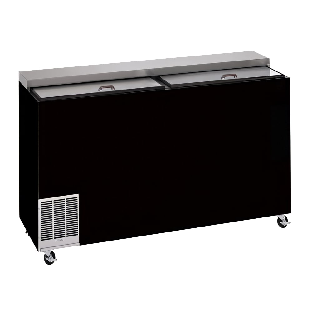 Perlick BC48RT-BS-STK 48" Forced Air Bottle Cooler - Holds (206) 12 oz Bottles, Black, 115v