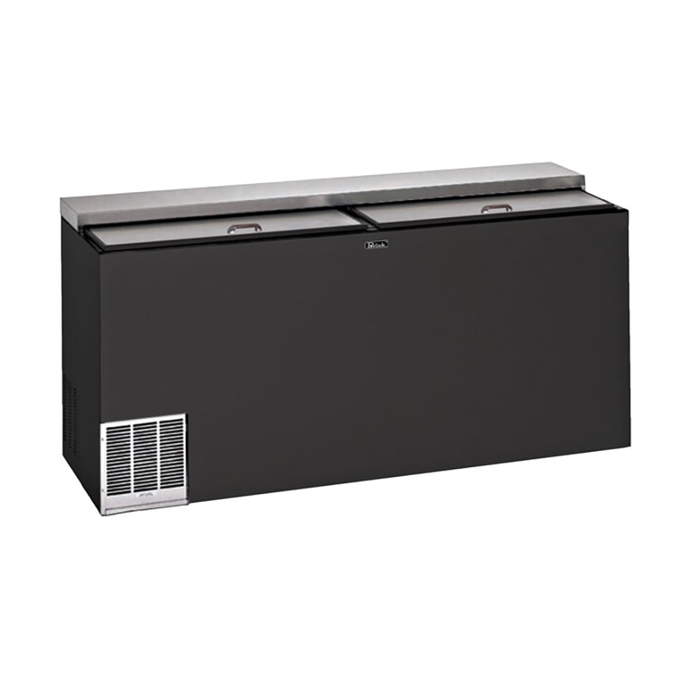 Perlick BC60RT-3 60" Forced Air Bottle Cooler - Holds (252) 12 oz Bottles, Lid Locks, Black, 120v
