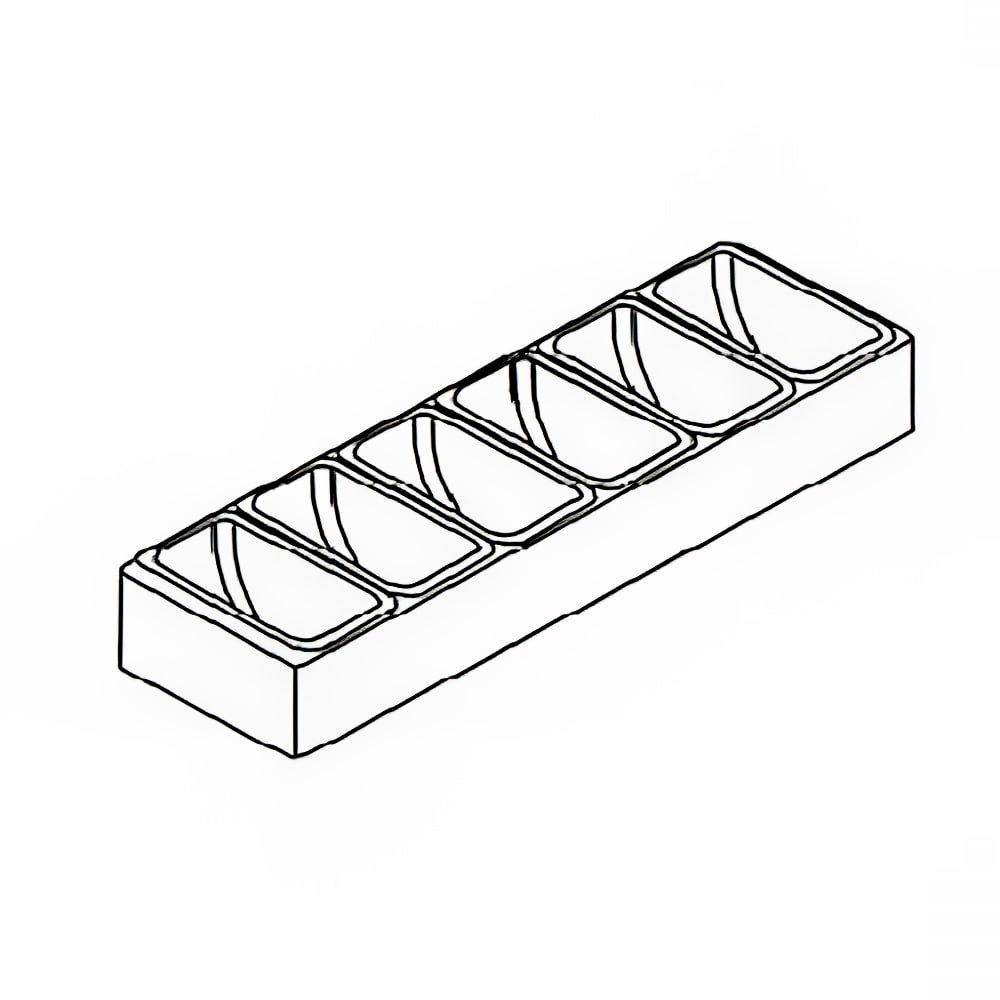 Perlick CC6 (6) Compartment Bar Garnish Tray