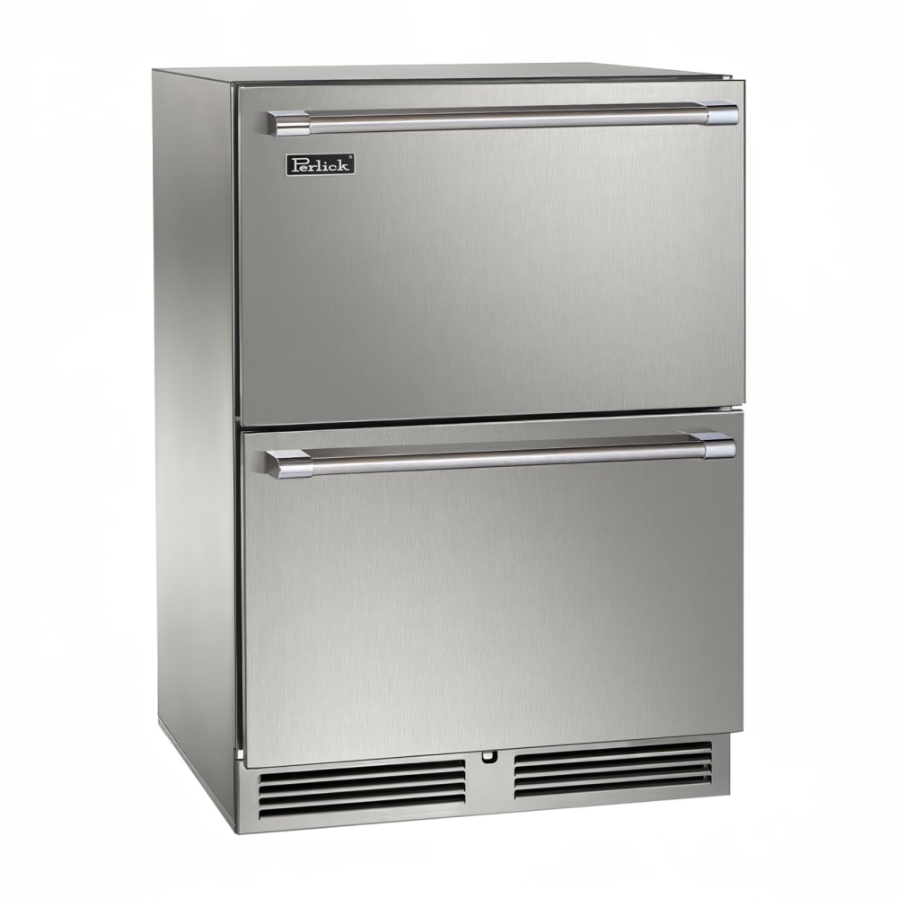 Perlick HB24RS-SD-STK 23 7/8" W Undercounter Refrigerator w/ (1) Section & (2) Drawers, 115v