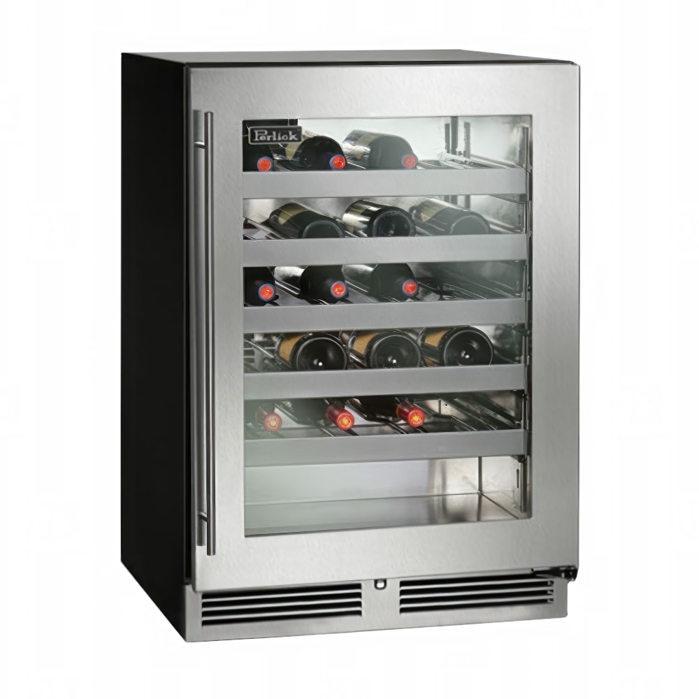 Perlick HC24WS-SG-STK 23 7/8" One Section Wine Cooler w/ (1) Zone - 40 Bottle Capacity, 115v